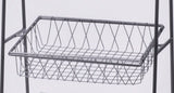 GET IR-904 Merchandiser Stand Rectangular Iron Wire Pastry Basket 18"W x 12"D x 4"H - Gray