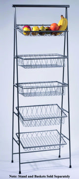 GET IR-904 Merchandiser Stand Rectangular Iron Wire Pastry Basket 18"W x 12"D x 4"H - Gray