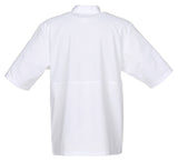 Chef Works JLCVWHTS Unisex Montreal Cool Vent Short Sleeve Double-Breasted Chef Coat with Cloth Covered Buttons - White / Small