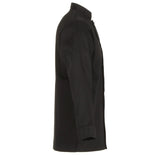 Chef Works JLLSBLK3XL Unisex Calgary Cool Vent Long Sleeve Double-Breasted Chef Coat with Cloth Covered Buttons - Black / 3X-Large