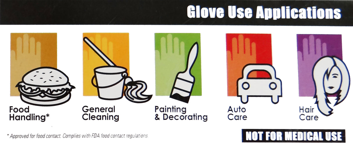 FoodHandler 103-212-BLK JobSelect Disposable 4 Mil Guage Powder-Free Black Nitrile Gloves - Small