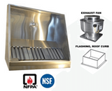 JRSVHSP5-FF 5ft Jean's Shallow Front Vent Hood with Exhaust Fan and Flashing