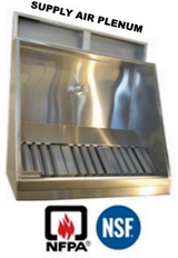 JRSVHSP10-P 10ft Jean's Shallow Front Vent Hood with Plenum