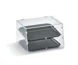 Vollrath KDC1418-2-06 Countertop Knock-Down 2-Tray Slant Front Acrylic Bakery Display Case with Front & Rear Doors