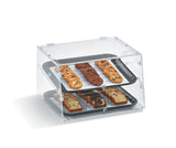 Vollrath KDC1418-2-06 Countertop Knock-Down 2-Tray Slant Front Acrylic Bakery Display Case with Front & Rear Doors