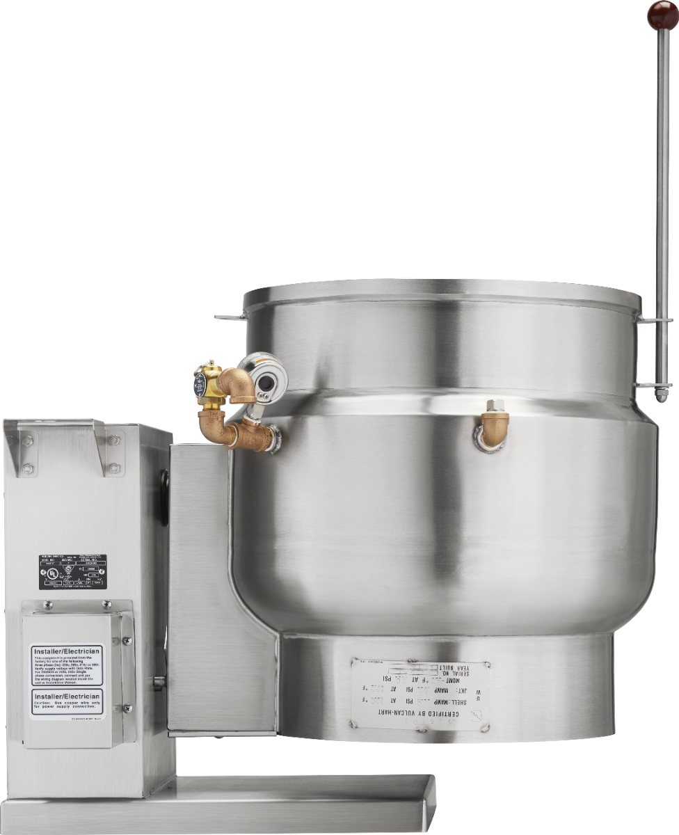 Vulcan K12ETT-7 Countertop Electric 2/3 Steam Jacketed Tilting Kettle 12 Gal. - 208v/3ph, 12 kW