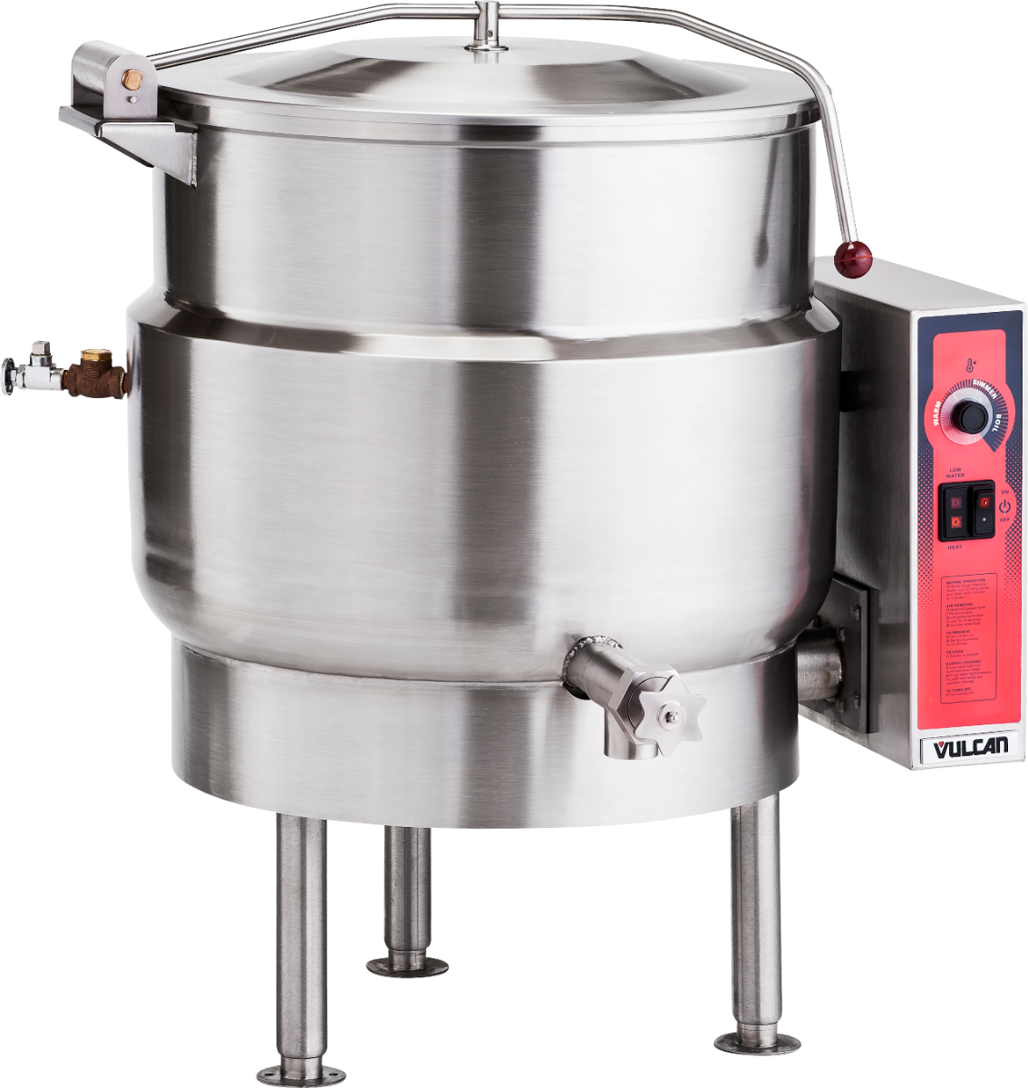 Vulcan K40EL Electric 2/3 Steam Jacketed Stationary Kettle 40 Gal. - 208v/3ph, 18 kW