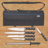 Winco KFP-KITA Acero Cutlery 7-piece Knife Set with Shears & Knife Bag