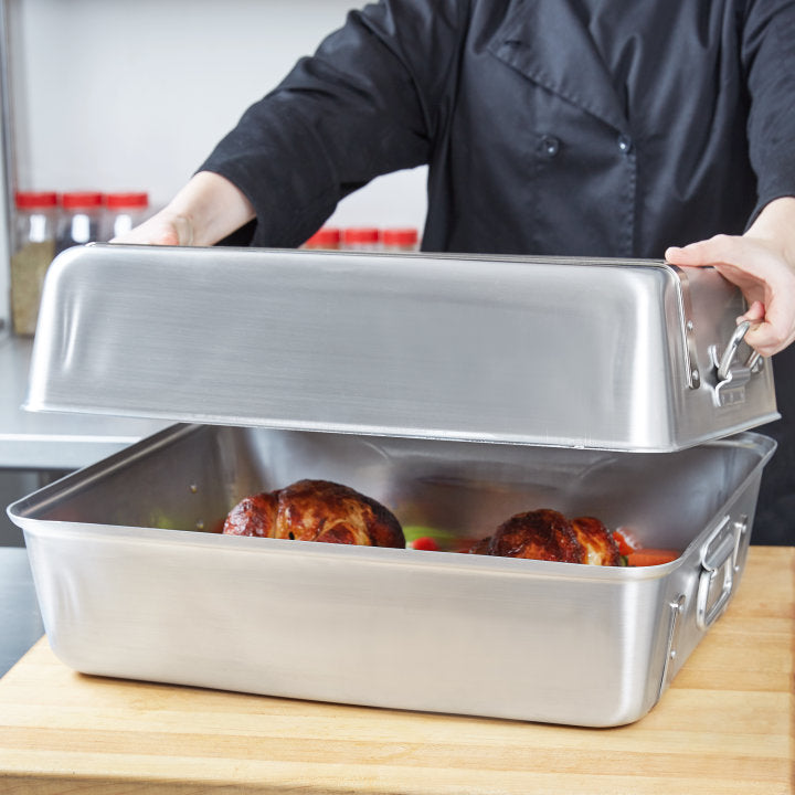 Vollrath 4482 Wear-Ever Aluminum Roaster Pan(11.5 Qt) - 20 1/8" x 16 1/8" x 4 1/2"