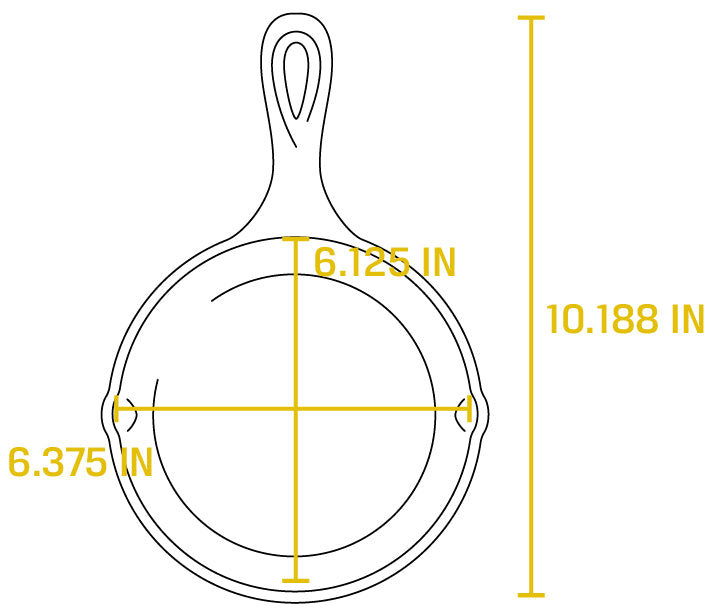 Lodge L3SK3 Round Seasoned Cast Iron Skillet with Handle 6-1/2"