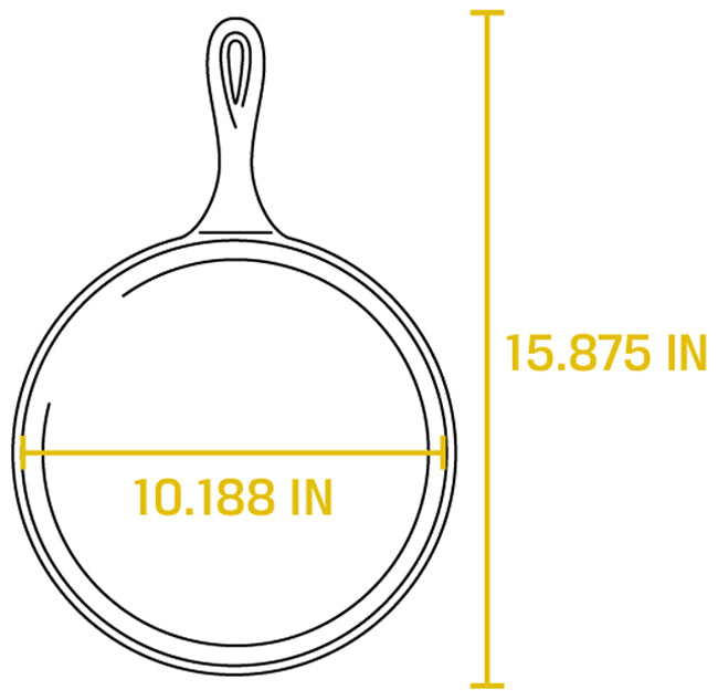 Lodge L9OG3 Round Seasoned Cast Iron Griddle Pan with Handle 10-1/2"