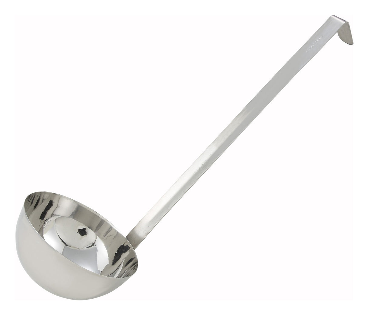 Winco LDT-32 Two-Piece Stainless Steel Ladle with 16" Hooked Handle 32 oz. - 19" OAL