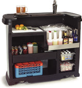 Carlisle 755003 Maximizer Portable Bar with 15 gal. Ice Bin 56" x 26-1/2" x 48" - Black