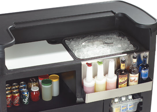Carlisle 755003 Maximizer Portable Bar with 15 gal. Ice Bin 56" x 26-1/2" x 48" - Black
