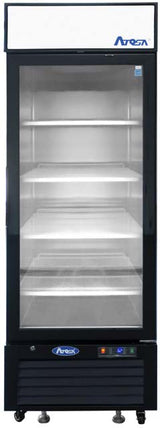 Atosa MCF8722GR Black 1-Section 1 Glass Swing Door Merchandiser Refrigerator 27" - 115v