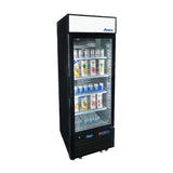 Atosa MCF8722GR Black 1-Section 1 Glass Swing Door Merchandiser Refrigerator 27" - 115v