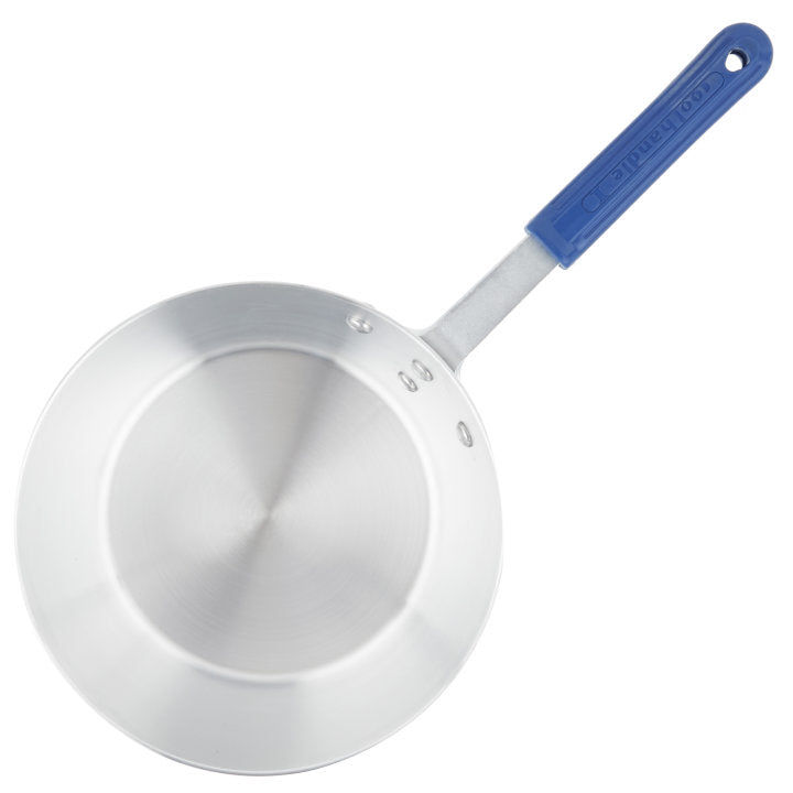 Vollrath 4347 Wear-Ever Tapered Aluminum Sauce Pan with Blue Silicone Cool Handle-7 Qt.