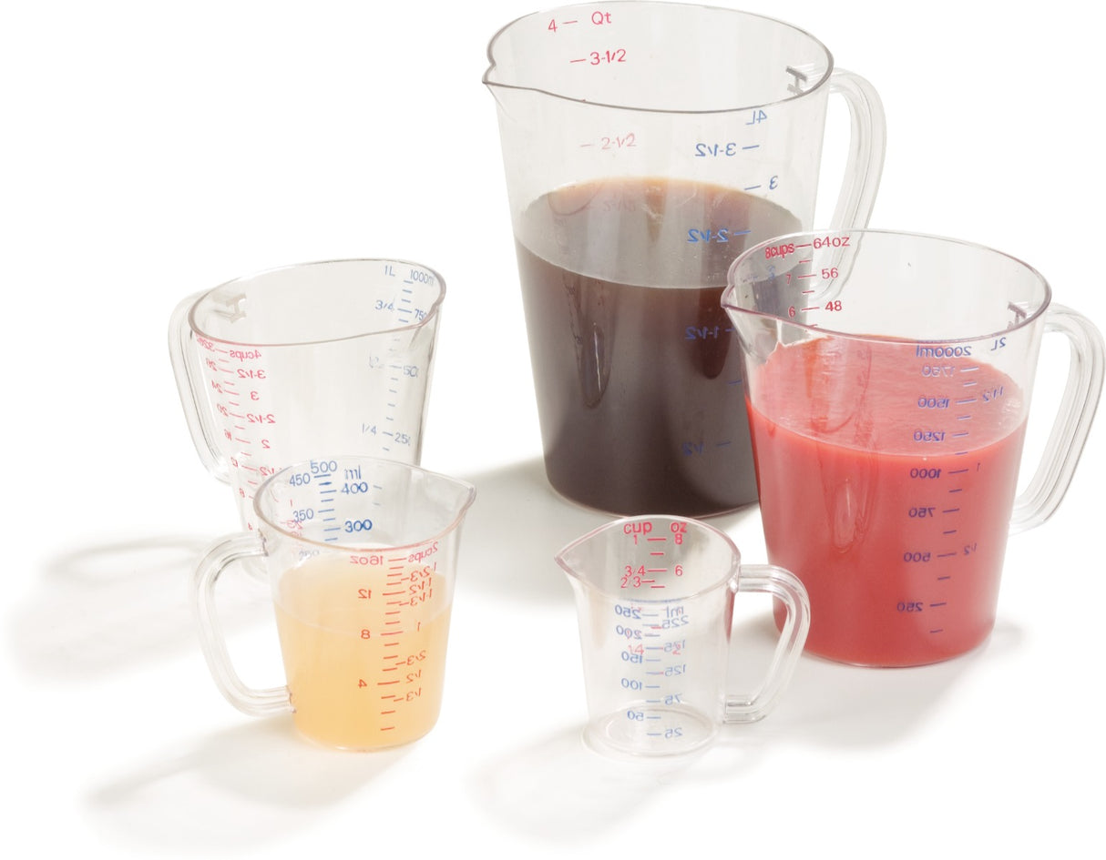 Carlisle 4314107 Carlisle Measuring Cup 8 oz, Clear Plastic , 12ea/cs
