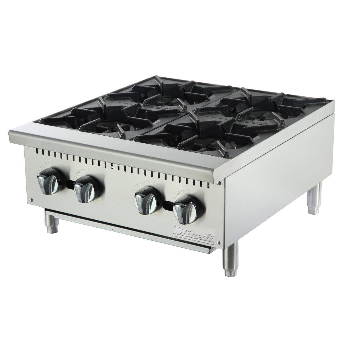 Migali C‑HP‑4‑24 24 inch countertop 4 burner natural gas hot plate commercial kitchen