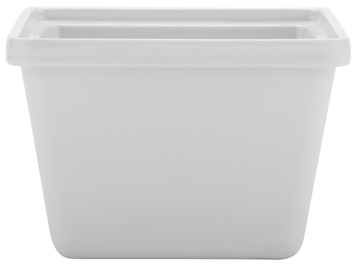 GET ML-148-W Melamine Square Salad Crock 28 oz. -  White - 12/Case
