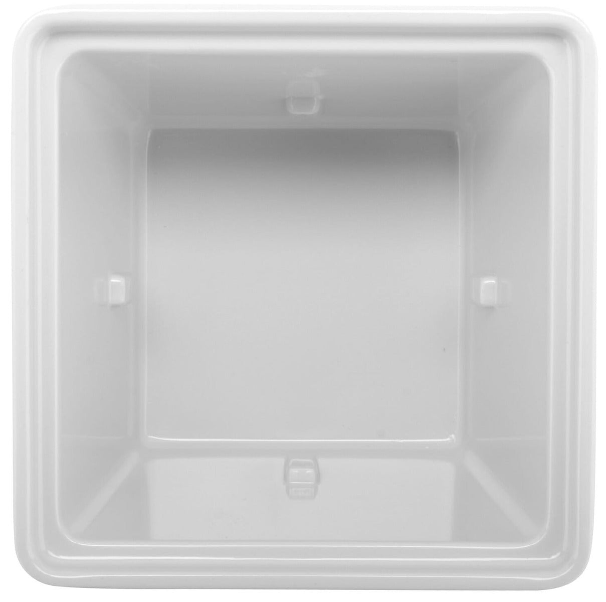 GET ML-148-W Melamine Square Salad Crock 28 oz. -  White - 12/Case