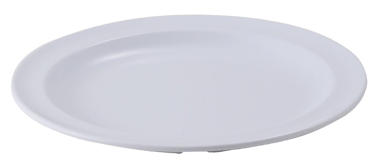 Winco MMPR-10W Classic Melamine Round Plate 10" - White - 12 Case