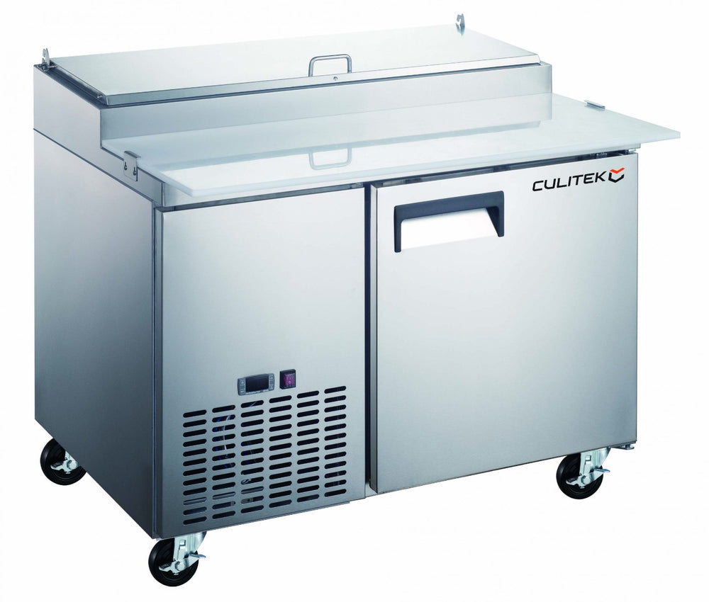 Culitek MRPZ-1D SS-Series 1-Section 1 Solid Door Pizza Prep Table 50" - 9 cu.ft. - 115V