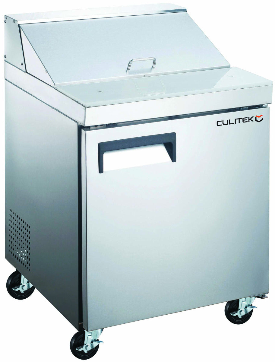 Culitek MRSL-1D SS-Series 1-Section 1 Solid Door Refrigerated Salad/Sandwich Prep Table 27" - 6 cu. ft. - 115v