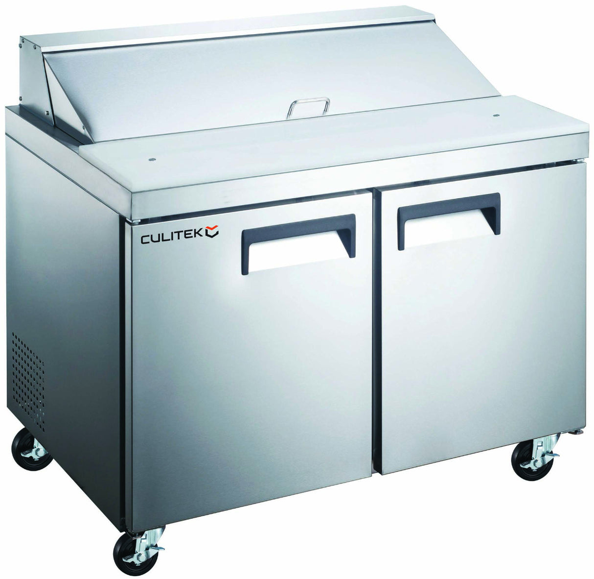 Culitek MRSL-2D SS-Series 2-Section 2 Solid Door Refrigerated Salad/Sandwich Prep Table 47" - 12 cu. ft. - 115v