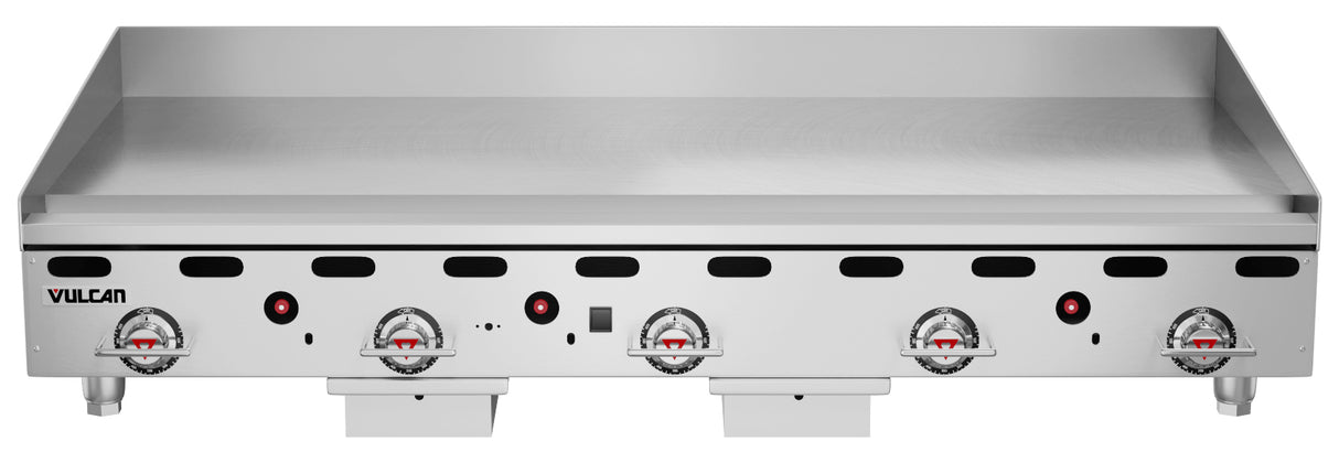 Vulcan MSA60-101 Countertop Natural Gas Griddle w/ 5 Snap Action Thermostatic Controls 60" - 135,000 BTU
