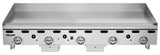 Vulcan MSA60-101 Countertop Natural Gas Griddle w/ 5 Snap Action Thermostatic Controls 60" - 135,000 BTU