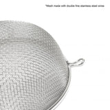 Thunder Group SLSTN5208 Stainless Steel Double Fine Mesh Strainer with Wood Handle 8" Dia.