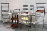 GET MTS-20M-MG Urban Renewal Metal Rectangular 3-Tier Merchandiser Stand 9-1/4"W x 6-1/4"D x 20-1/2"H - Gray