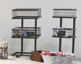 GET MTS-20M-MG Urban Renewal Metal Rectangular 3-Tier Merchandiser Stand 9-1/4"W x 6-1/4"D x 20-1/2"H - Gray