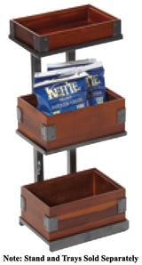 GET MTS-20M-MG Urban Renewal Metal Rectangular 3-Tier Merchandiser Stand 9-1/4"W x 6-1/4"D x 20-1/2"H - Gray