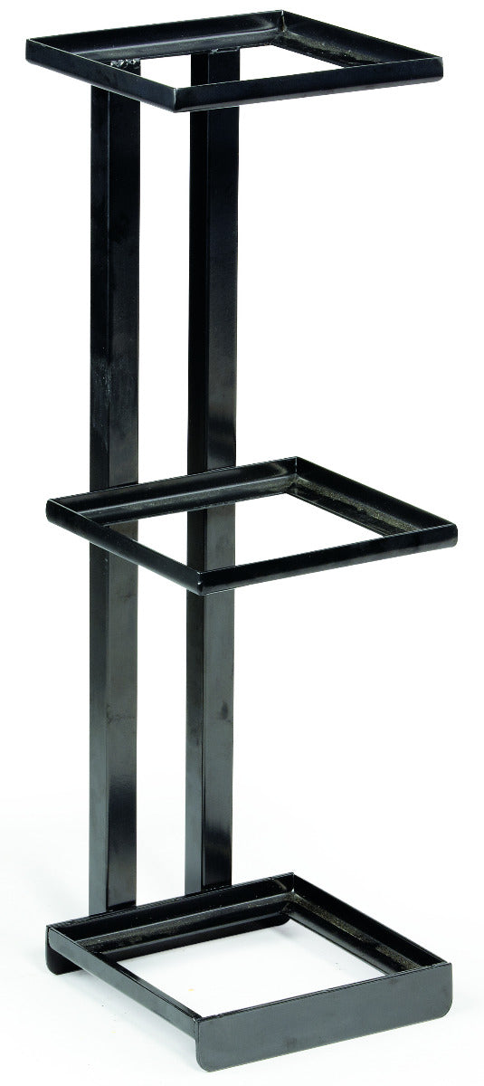 GET MTS-20S-MG Urban Renewal Metal Square 3-Tier Merchandiser Stand 6-1/4"W x 6-1/4"D x 20-1/2"H - Gray