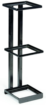 GET MTS-20S-MG Urban Renewal Metal Square 3-Tier Merchandiser Stand 6-1/4"W x 6-1/4"D x 20-1/2"H - Gray