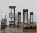GET MTS-20S-MG Urban Renewal Metal Square 3-Tier Merchandiser Stand 6-1/4"W x 6-1/4"D x 20-1/2"H - Gray