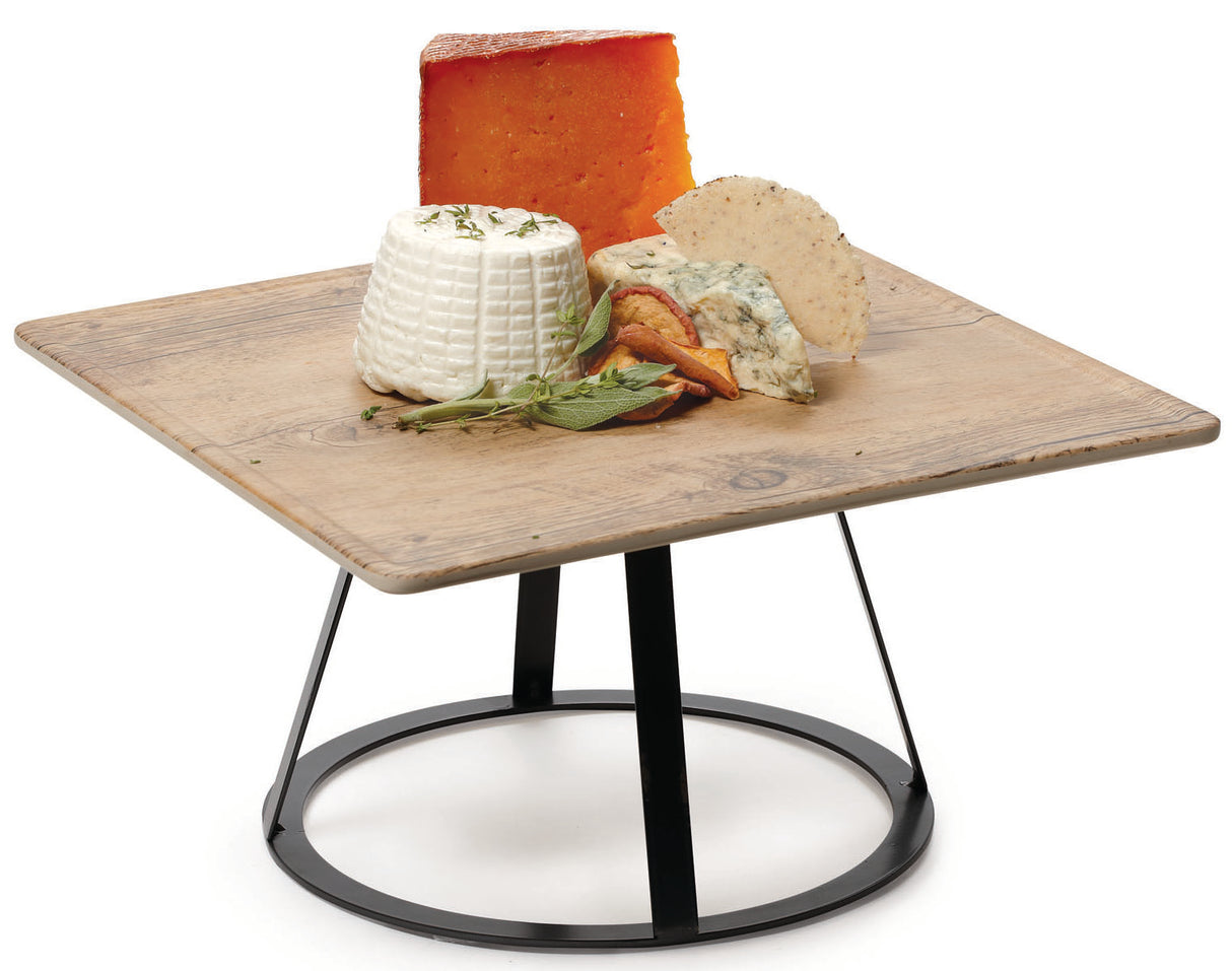 GET MTS-R6-MG Madison Avenue Round Metal Display Stand / Pedestal 6"H - Gray - For SB-1300 & SB-1212 Display Boards