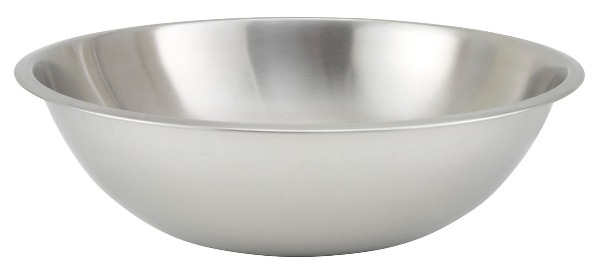 Winco MXHV-1600 Stainless Steel Heavy-Duty Shallow Mixing Bowl 16 qt. - 12/Case