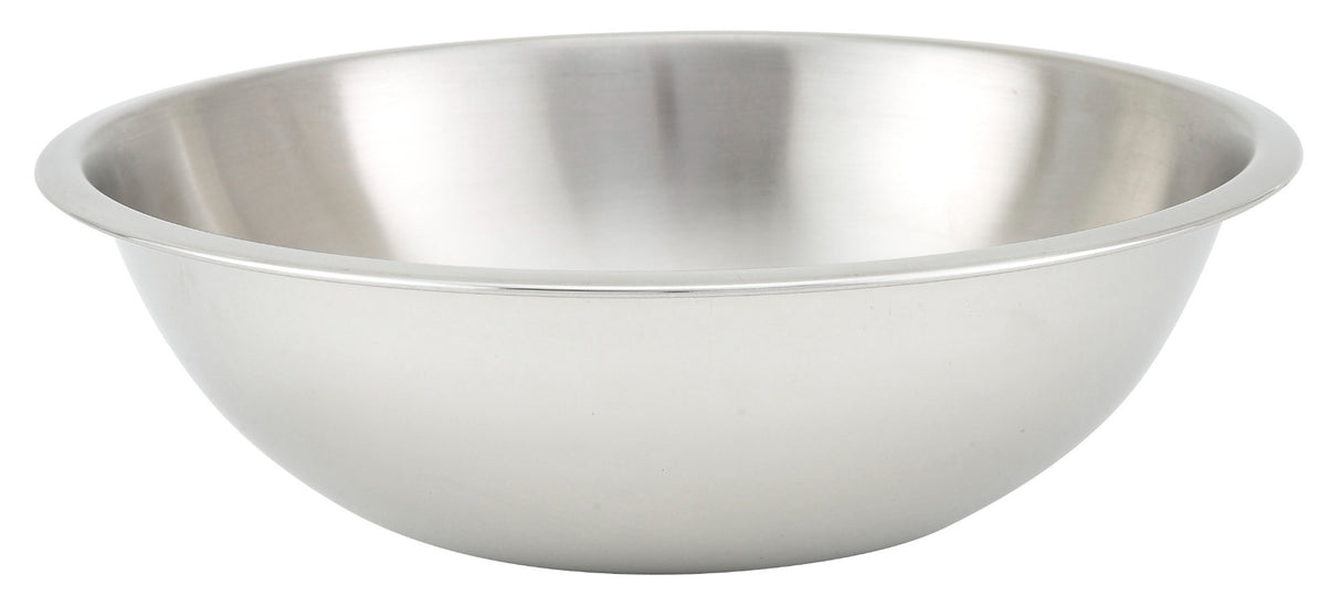 Winco MXHV-800 Stainless Steel Heavy-Duty Shallow Mixing Bowl 8 qt. - 6/Case