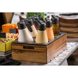 TableCraft N48 Option Polycarbonate Salad Dressing Dispenser with Black Plastic Top and (1) Blank Tag 48 oz. - Clear
