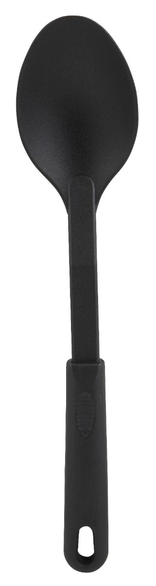 Winco NC-SS1 Black Heat-Resistant Nylon Solid Serving Spoon 12"