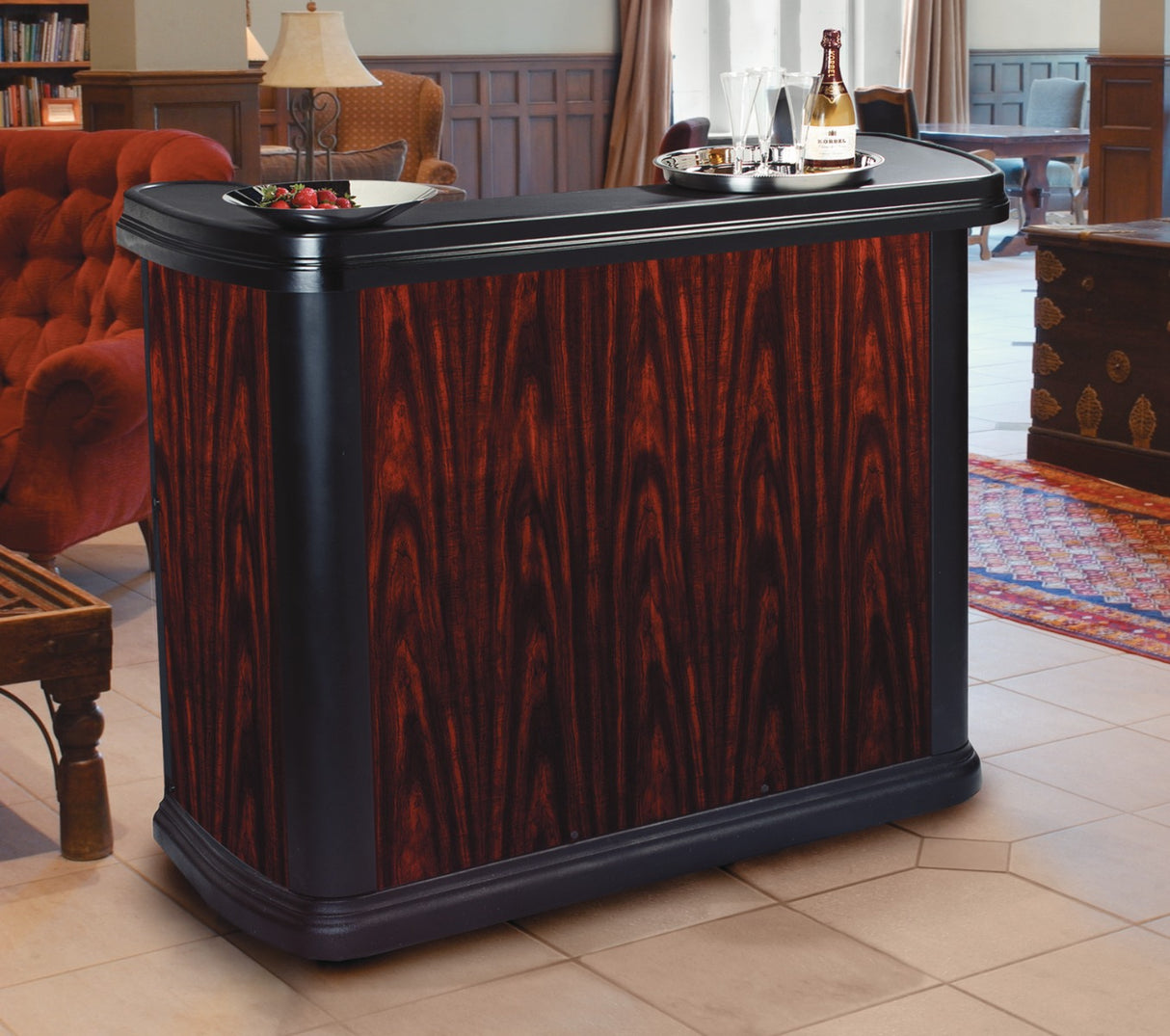 Carlisle 755003 Maximizer Portable Bar with 15 gal. Ice Bin 56" x 26-1/2" x 48" - Black