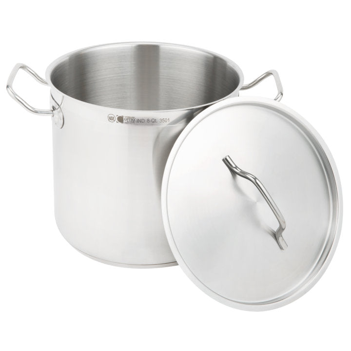 Vollrath 3501 Optio Stainless Steel Stock Pot with Cover-8 Qt.
