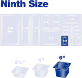 Carlisle 3068807 StorPlus Polycarbonate Food Pan 6" Deep - 1/9 Size - Clear