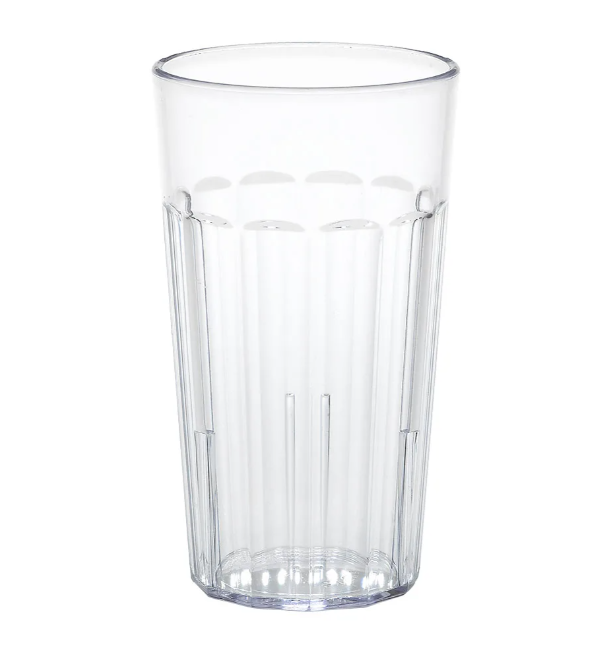 Cambro NT14152 14 oz Clear Fluted Plastic Tumbler - 36ea/Case