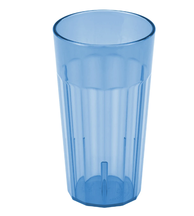 Cambro NT20401 22 oz Slate Blue Fluted Plastic Tumbler - 36ea/Case