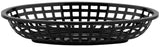 GET OB-938-BK Polypropylene Stackable Oval Food / Bread & Bun Basket 9-1/2" x 6" - Black - 36/Case