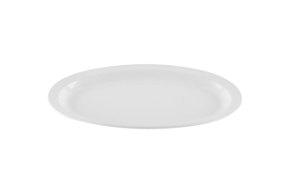 GET OP-612-W SuperMel Melamine Oval Platter 11-3/4" x 8-1/4" - White - 24/cs
